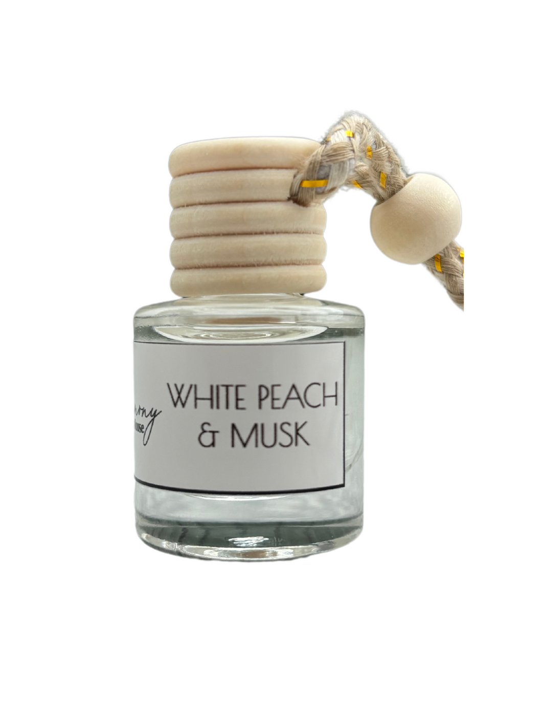 White Peach & Musk Car Diffuser