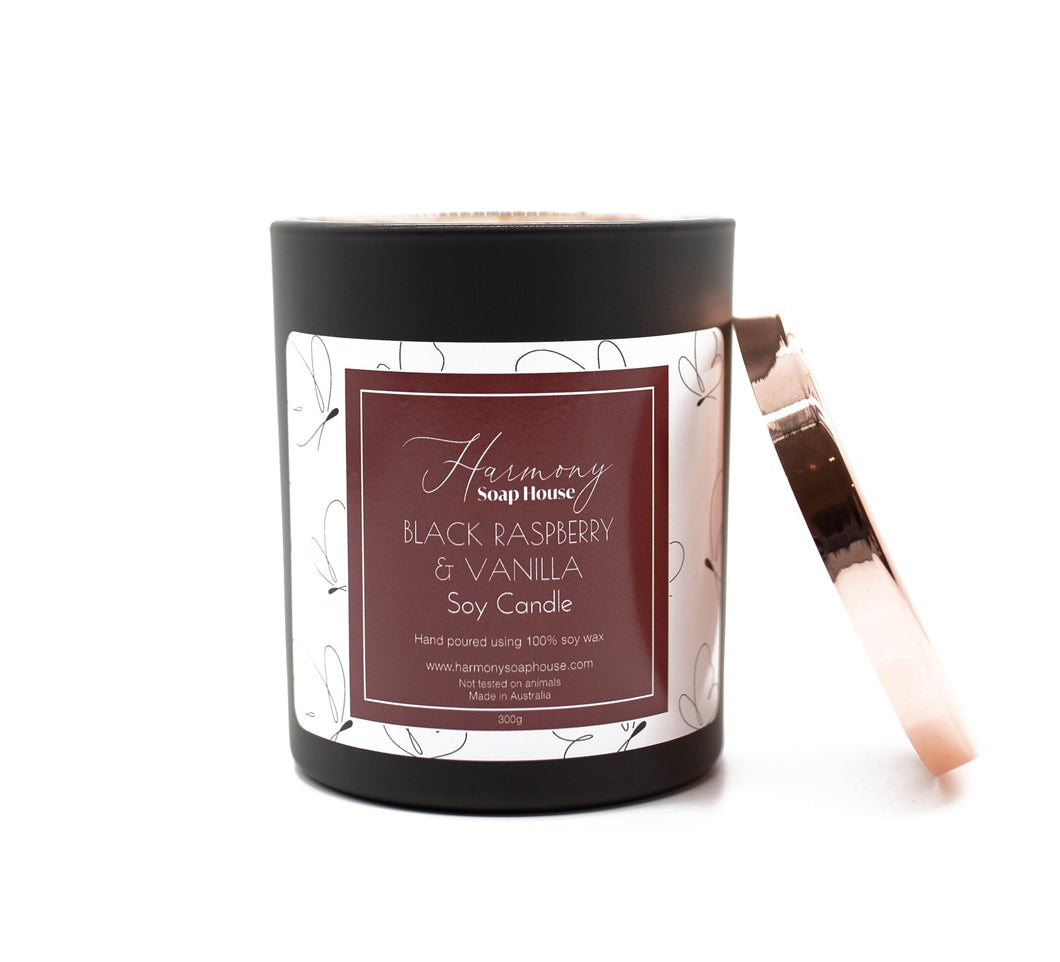 Black Raspberry & Vanilla Soy Wax Candle