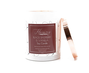 Black Raspberry & Vanilla Soy Wax Candle