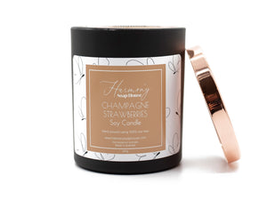 Champagne Strawberries Soy Wax Candle