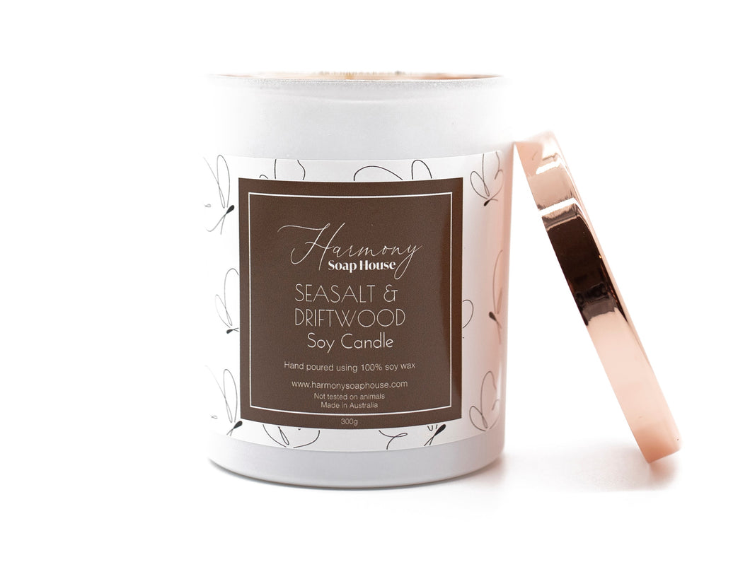 Sea Salt & Driftwood Soy Wax Candle