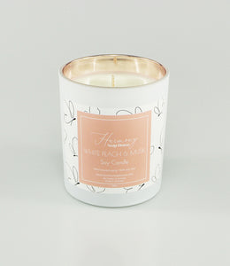 White Peach & Musk Soy Wax Candle